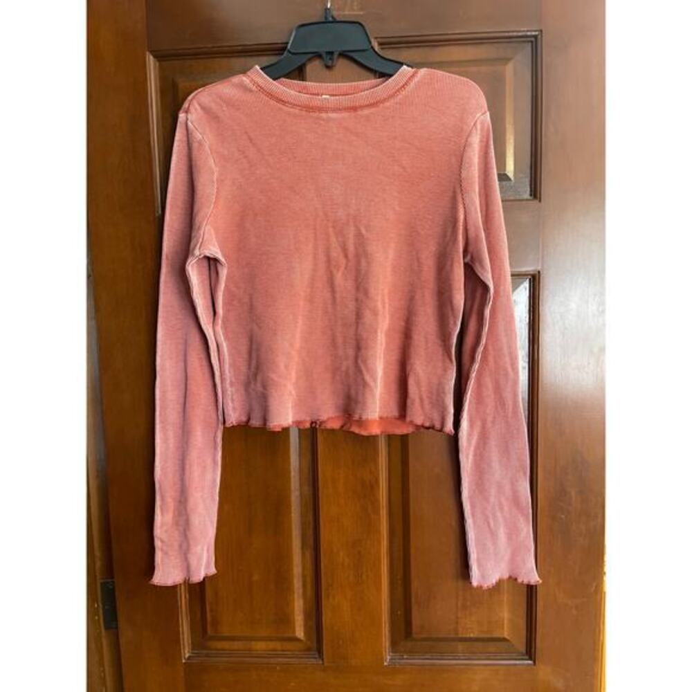 Z Supply cropped Henley burnt orange L